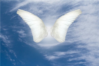 Cloud shaped like angel wings