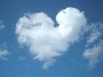 Cloud shaped like a love heart
